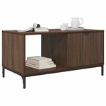 vidaXL Table basse Chêne marron 90 x 49 x 46 cm Bois d'ingénierie