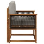 vidaXL Sofa de milieu extérieur Bois d'Acacia Massif Naturel