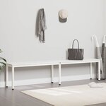 vidaXL banc Blanc 200 x 35 x 45 cm Bois de pin massif