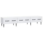 vidaXL Meuble TV Blanc 147 x 34 5 x 30 cm Bois d'ingénierie