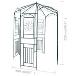 vidaXL Voûte de jardin 250 cm Vert foncé
