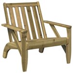 vidaXL Chaise de jardin adirondack 75x77x77 cm bois de pin imprégné