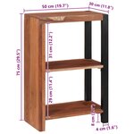 vidaXL Bibliothèque 80 x 30 x 110 cm Bois d'Acacia Massif