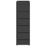 vidaXL Porte-parapluie avec stockage Noir 15 5 x 15 5 x 49 cm Métal