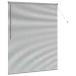 vidaXL Store de Fenêtre avec des rideaux Autre Argenté 80 x 130 cm Aluminium