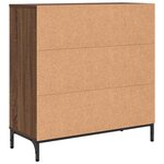 vidaXL Buffet Chêne marron 79 5 x 33 x 82 cm Bois d'ingénierie