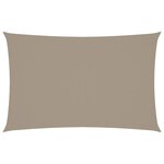 vidaXL Voile de parasol tissu oxford rectangulaire 4x7 m taupe