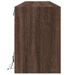 vidaXL Meuble TV mural avec LED chêne marron 180x31x45 cm