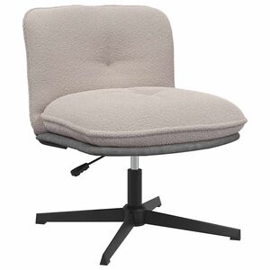 vidaXL Chaise pivotante de bureau gris clair bouclé comme laine tissu