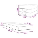 vidaXL Canapé-lit pliable 90 x 63 x 45 cm Gris clair