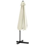 vidaXL Parasol d'extérieur avec mât en acier 300 cm blanc sable