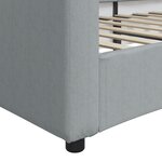 vidaXL Lit de repos gris clair 100x200 cm tissu