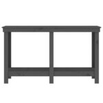 vidaXL Banc de travail Gris 140x50x80 cm Bois de pin massif