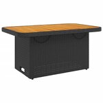 vidaXL Salon de jardin 6 Pièces avec coussins Noir Résine tressée