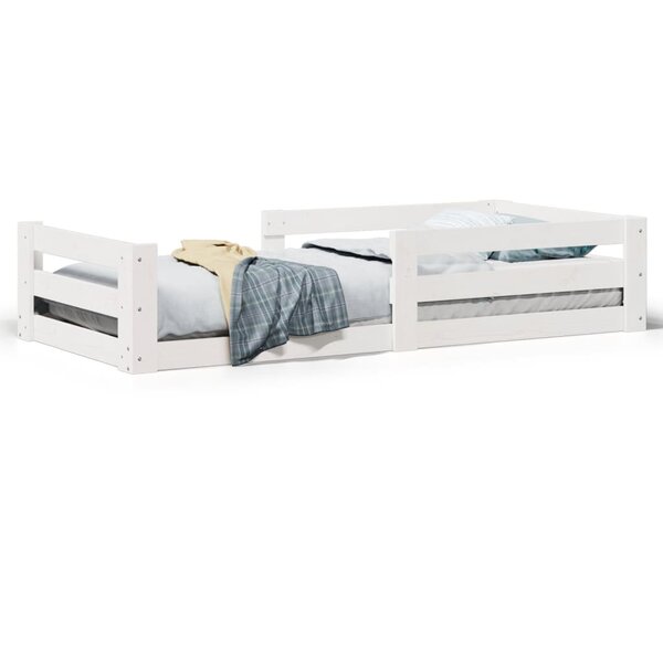 vidaXL Cadre de lit sans matelas blanc 80x200 cm bois massif de pin