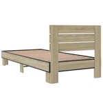 vidaXL Cadre de lit avec tête de lit Chêne Sonoma 80 x 200 cm