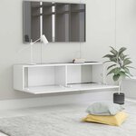 vidaXL Meuble TV Blanc 120x30x30 cm Bois d’ingénierie