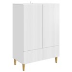 vidaXL Buffet Blanc 66 x 34 5 x 95 cm Bois d'ingénierie