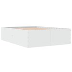 vidaXL Cadre de lit blanc 135x190 cm bois d'ingénierie