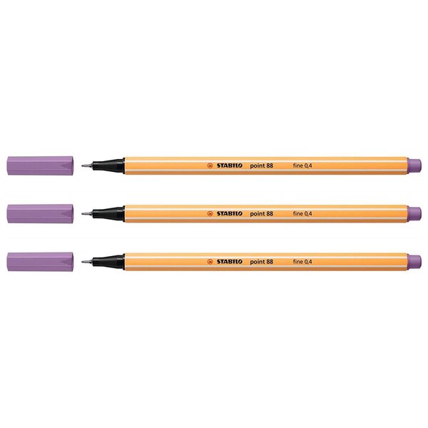 Feutre à Pointe Fine point 88 Mauve glycine x 3 STABILO