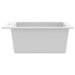 vidaXL Évier de cuisine Granite Blanc crème