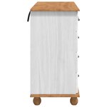 vidaXL Commode 'ASKIM'Blanche 91x40x79 cm Bois de Pin Massif