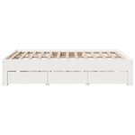 vidaXL Cadre de lit sans matelas avec tiroirs blanc 140x200cm bois pin