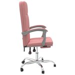vidaXL Fauteuil inclinable de bureau Rose Similicuir