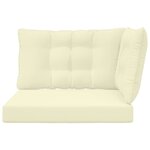 vidaXL Coussin de canapé d'extérieur 3 Pièces Crème Polyester