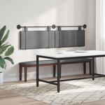 vidaXL Tête de lit suspendue Gris foncé Tissu