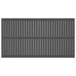 vidaXL Tête de lit murale Gris 204x3x110 cm Bois massif de pin