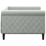 vidaXL Lit de repos sans matelas gris clair 90x190 cm velours