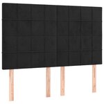 vidaXL Cadre de lit avec tête de lit Noir 140x190 cm Velours