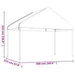 vidaXL Belvédère avec toit blanc 11 15x4 08x3 22 m polyéthylène