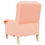 vidaXL fauteuil Rose 76 x 94 x 102 cm Tissu Sharpa