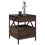 vidaXL Table basse avec LED Infinity chêne marron 40x40x51 cm