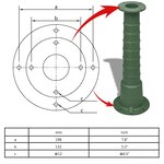 vidaXL Support en fonte pour pompe à eau manuelle de jardin