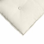 vidaXL Coussin de Dos Crème 120 x 50 cm Tissu en velours côtelé