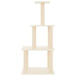 vidaXL Arbre à chat avec griffoirs en sisal crème 111 cm
