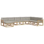 vidaXL Ensemble de canapés d'extérieur 8 pc Blanc et gris clair