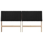 vidaXL Tête de lit capitonnée Noir 200 cm Pin massif