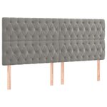 vidaXL Sommier à lattes de lit et matelas Gris clair 180x200cm Velours
