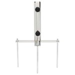 vidaXL Base de parasol avec piquets de sol Ø32-38 mm argenté acier