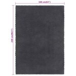 vidaXL Tapis rectangulaire Anthracite 160x230 cm Coton
