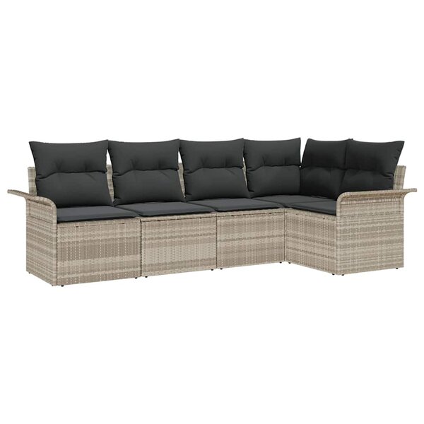 vidaXL Ensemble de canapé de jardin 5 Pièces 242.5 x 132.5 x 85 cm