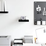 vidaXL Étagère murale flottante Noir brillant 23x23 5x3 8 cm MDF