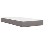 vidaXL Cadre de lit avec matelas Taupe 100 x 200 cm Tissu