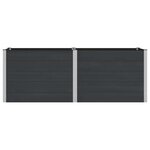 vidaXL Jardinière surélevée Noir 250 x 100 x 91 cm WPC et Aluminium
