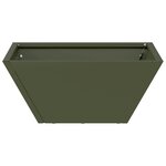 vidaXL Jardinière en plastique 5 Pièces Vert olive 35 x 35 x 15 cm Acier