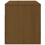 vidaXL Table de chevet murale Marron miel 50x36x40 cm